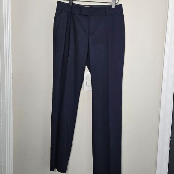 Banana Republic Navy Wool Martin Fit Career Pant Office Work Slim 2P - Picture 2 of 11